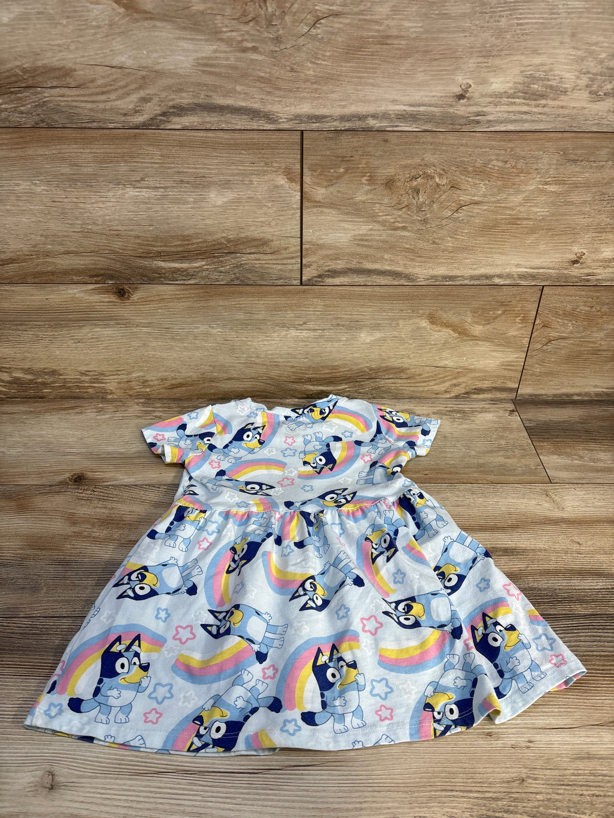 Bluey Rainbow Print Dress Light Blue sz 3T