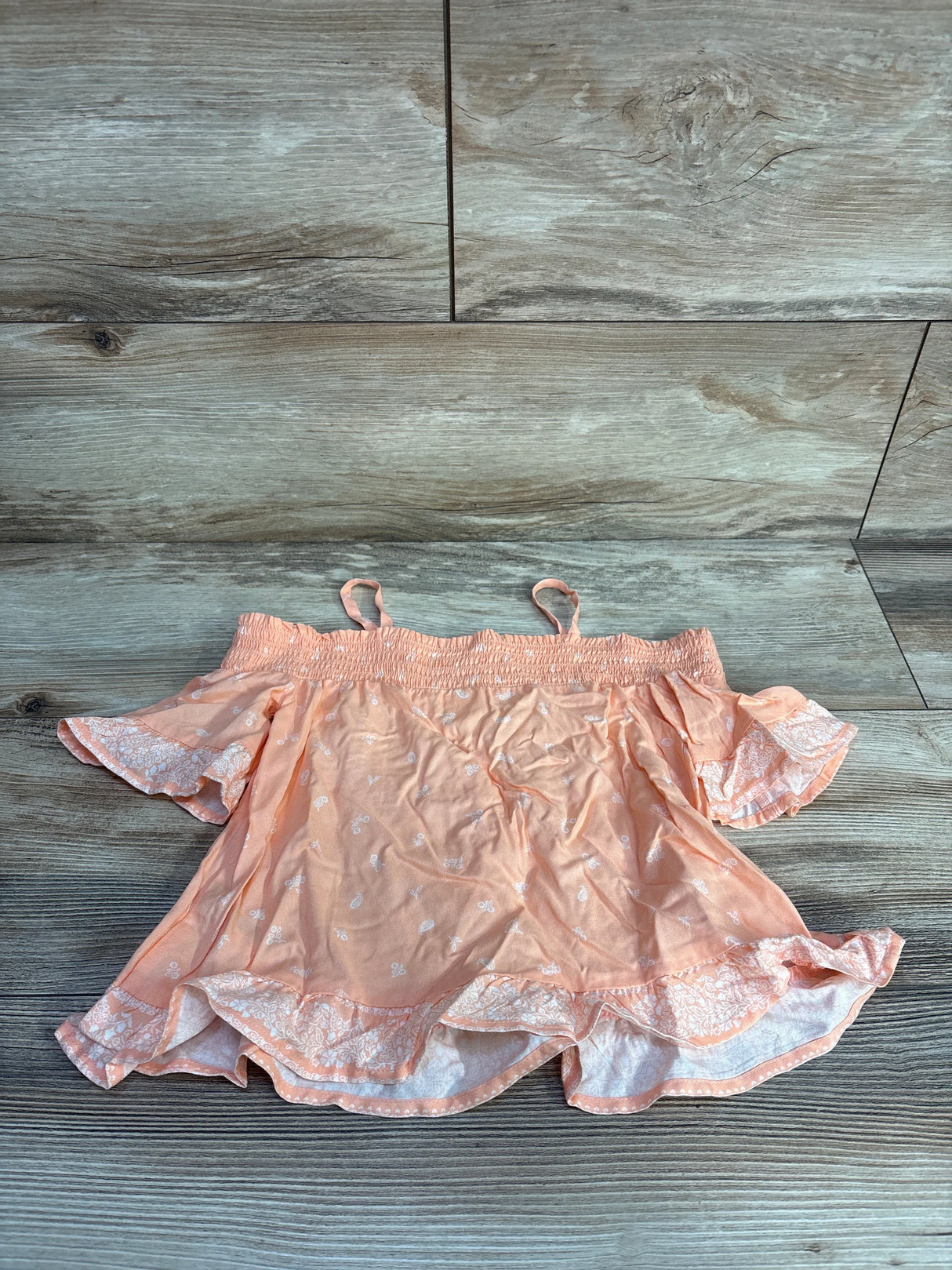 Art Class Floral Cold Shoulder Top Peach sz 4T - Me n Mommy To Be