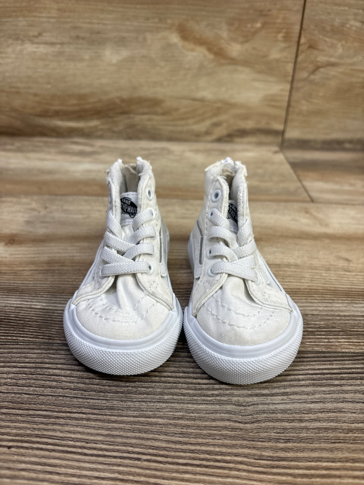 Vans Sk8-Hi Zip Sneakers White sz 3.5c