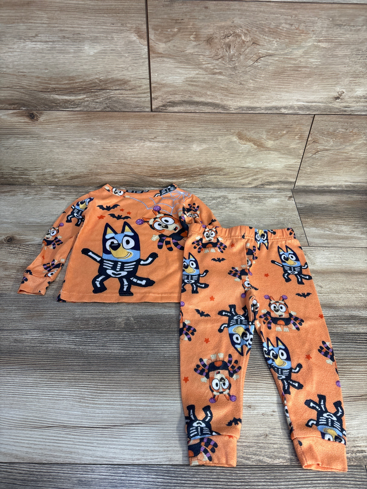 Bluey 2pc Halloween Pajama Set Orange sz 2T