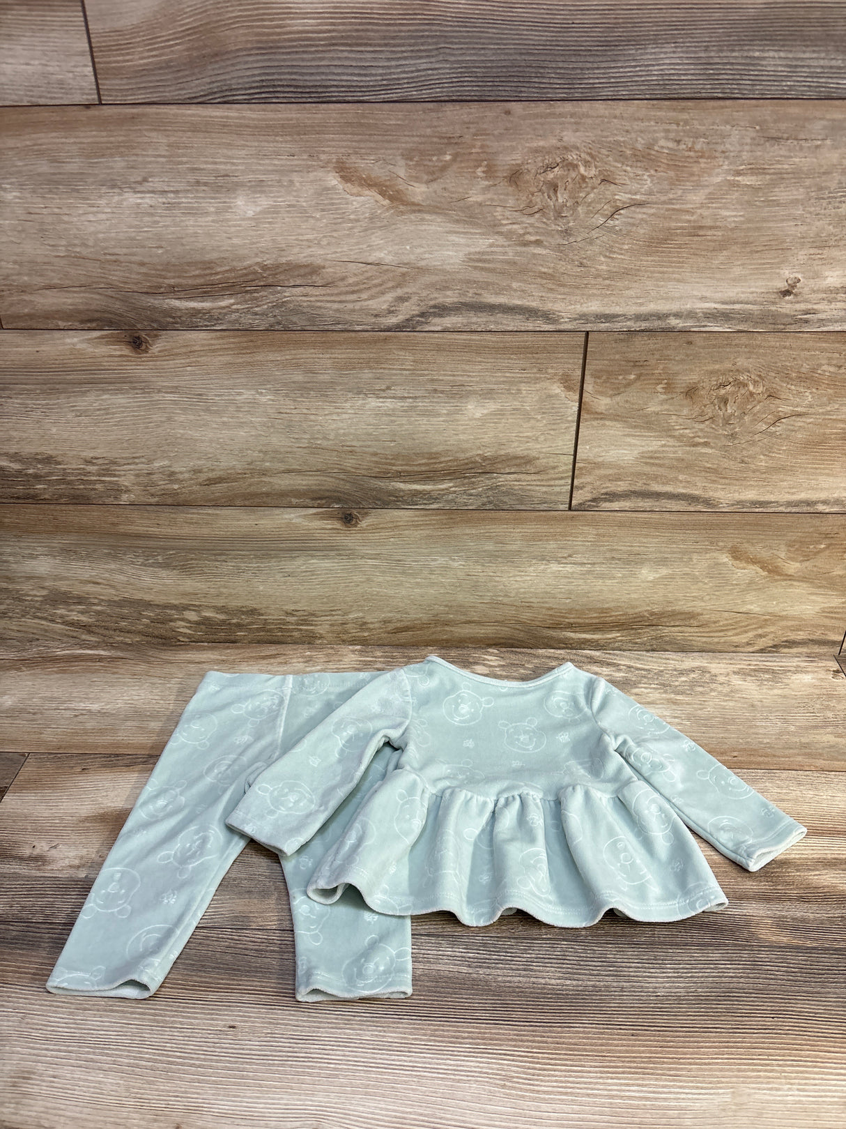 Jumping Beans x Disney Winnie The Pooh 2pc Velour Set Mint Green sz 12m