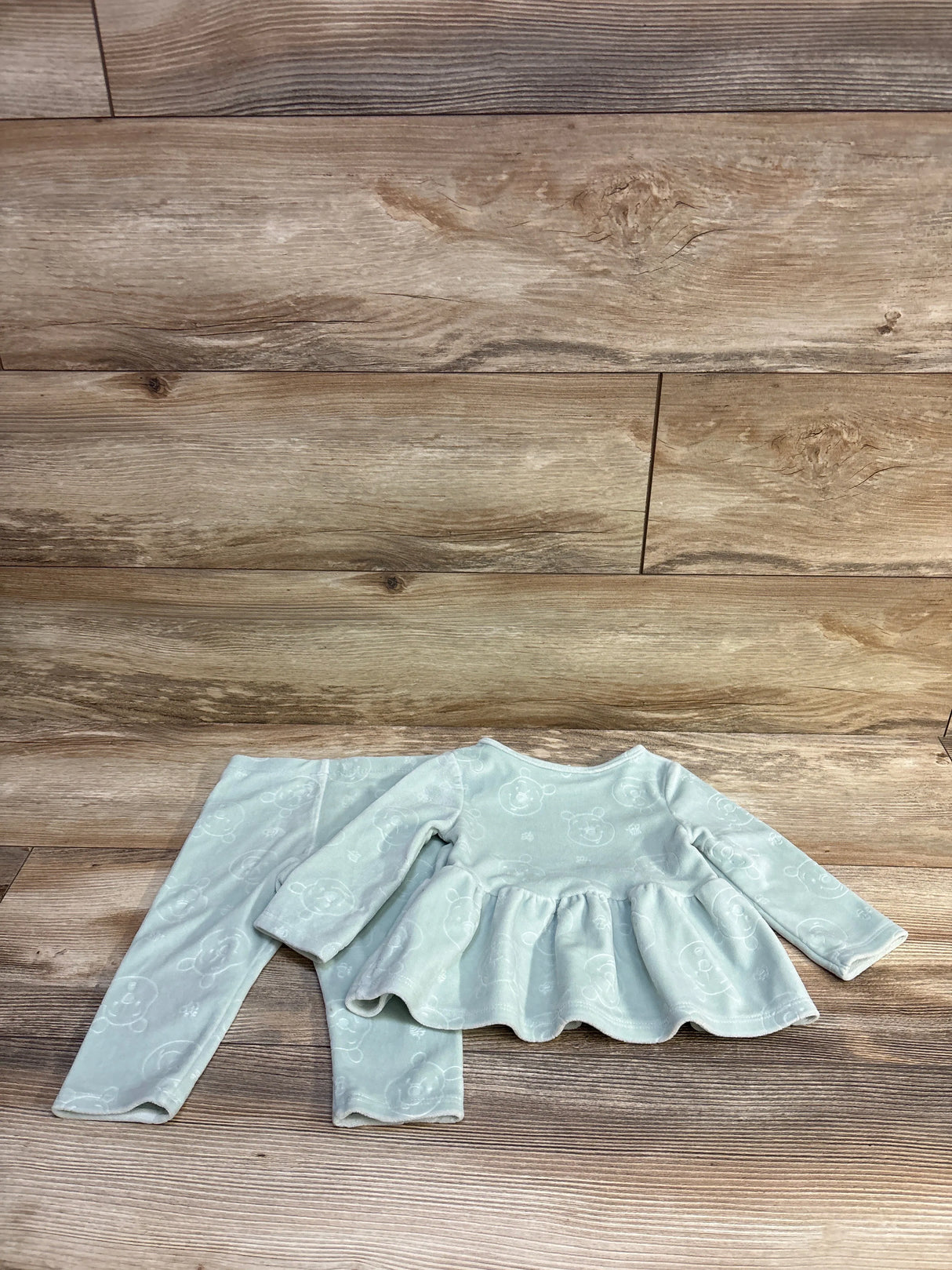 Jumping Beans x Disney Winnie The Pooh 2pc Velour Set Mint Green sz 12m