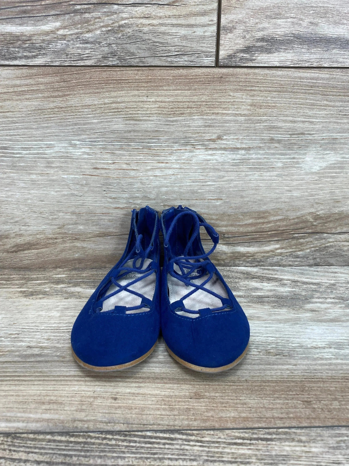 Zara Baby Lace Up Ballet Flats Blue Sz 5c - Me n Mommy To Be