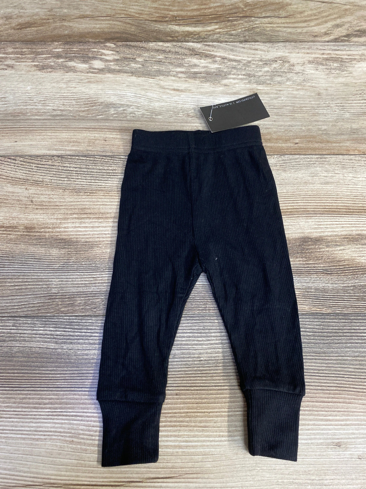 NEW Little Bipsy Ribbed Leggings Black sz 0-3m