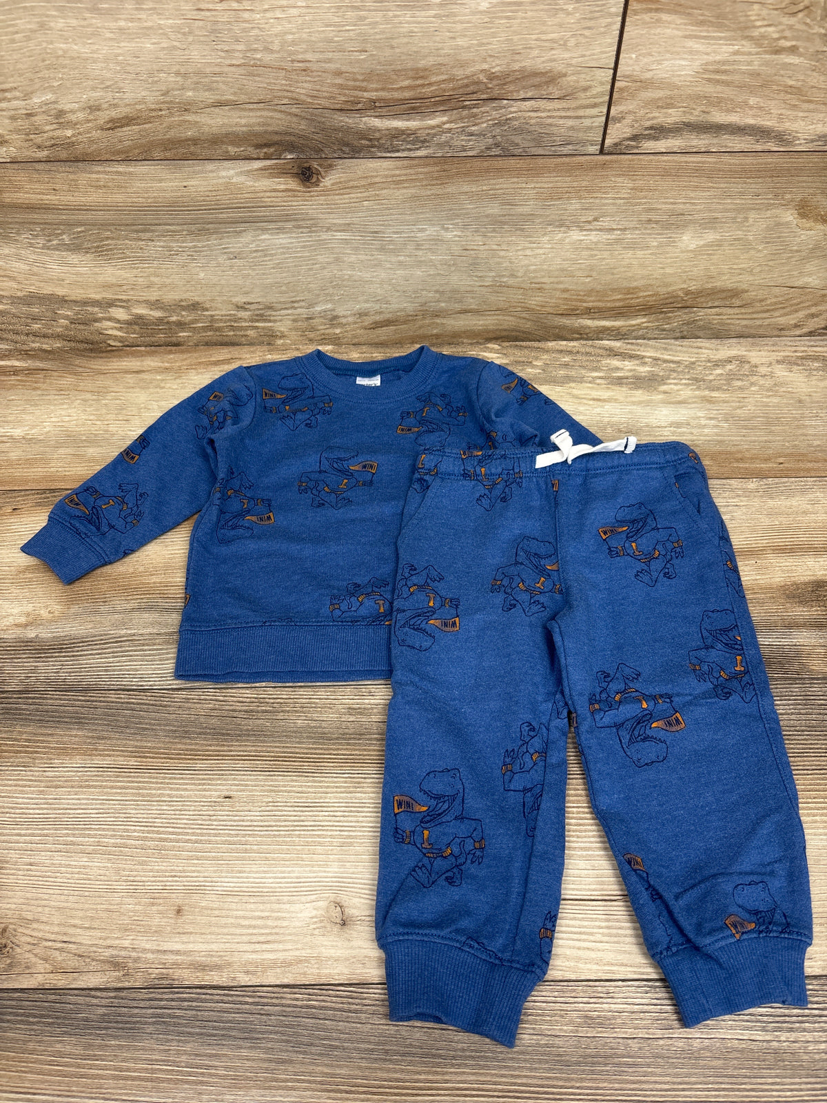 Carter's 2pc Pullover Sweatshirt & Joggers Set Blue sz 18m