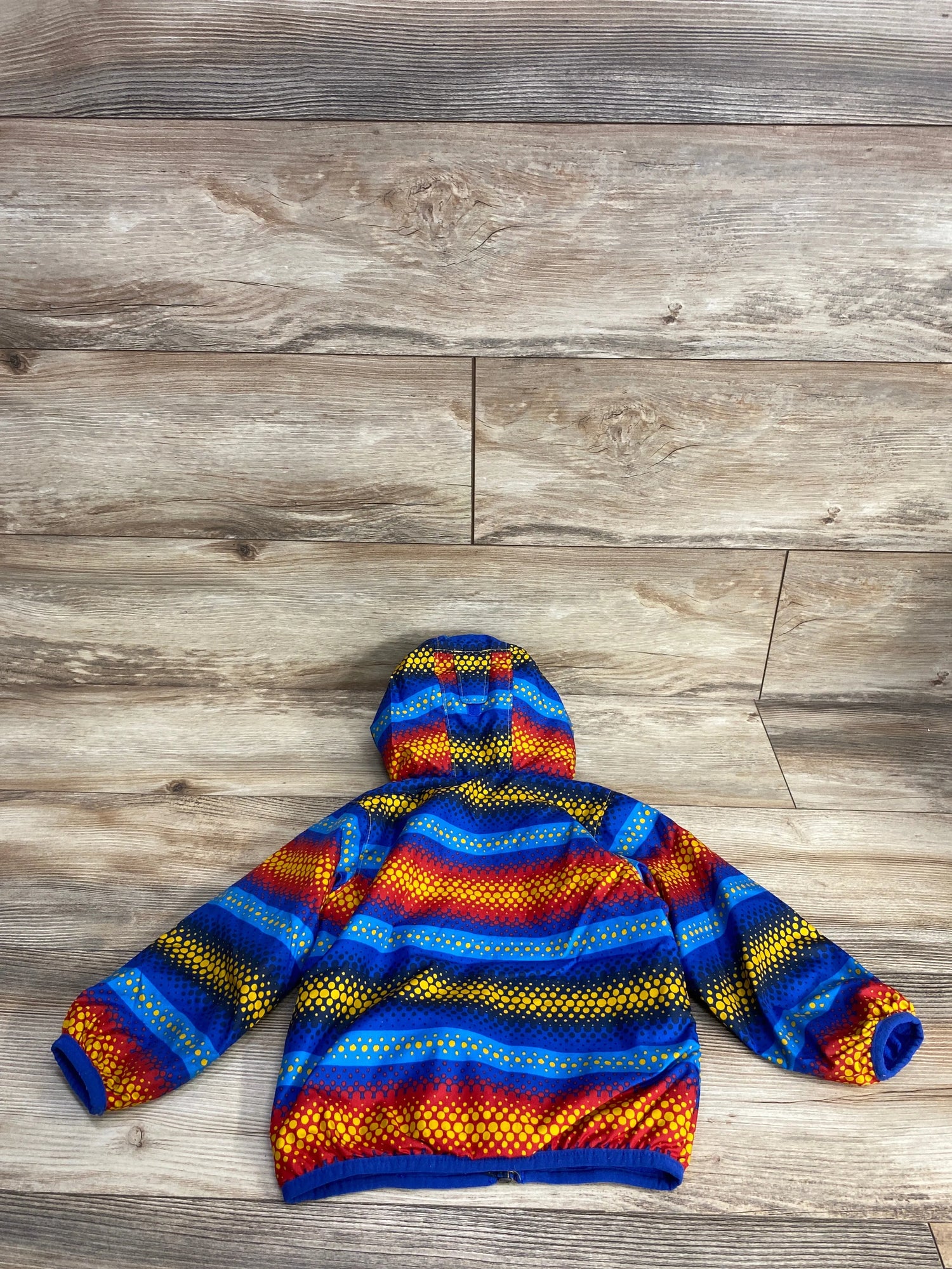 Columbia Mini Pixel Grabber III Wind Jacket Dot Print Blue sz 18-24m