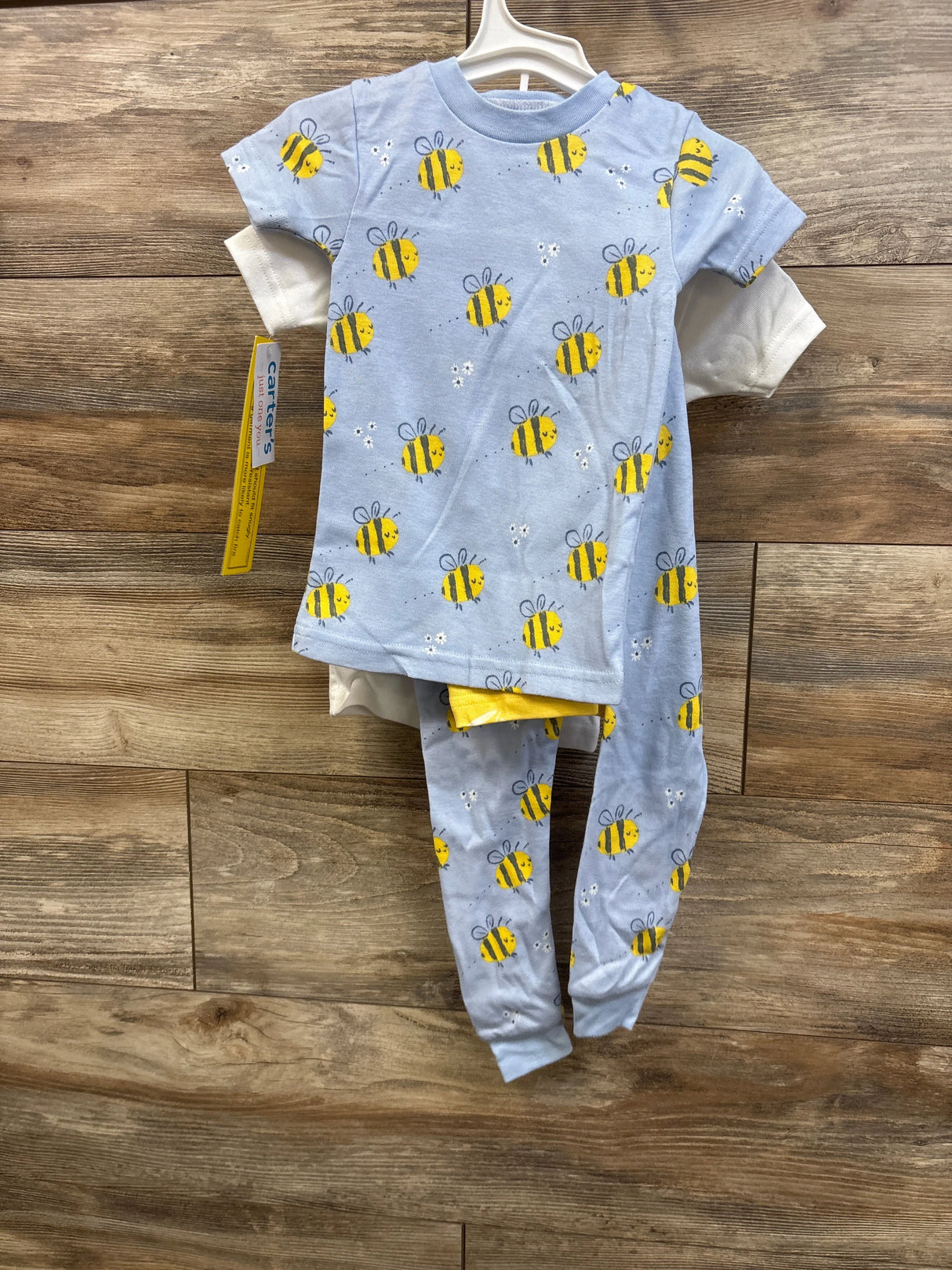 NEW Just One You 4pc Bee Pajama Set White/Blue sz 2T