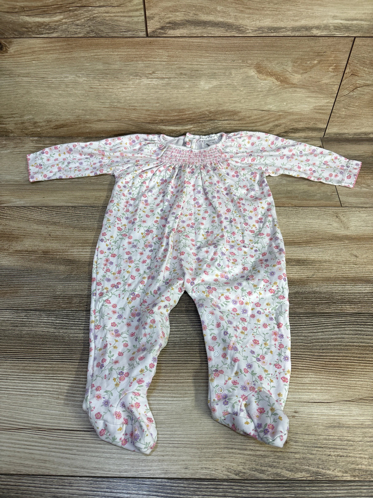Kissy Kissy Floral Footed Coverall White sz 9m