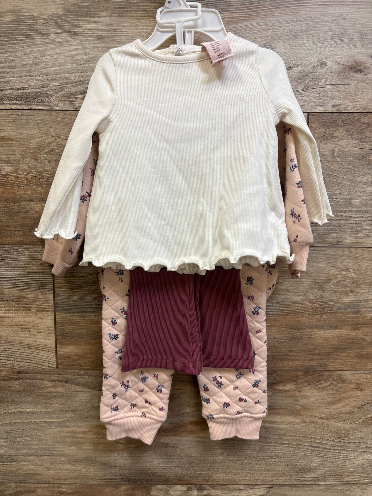 NEW Catherine Malandrino 4pc Mix & Match Layette Set Pink sz 3-6m