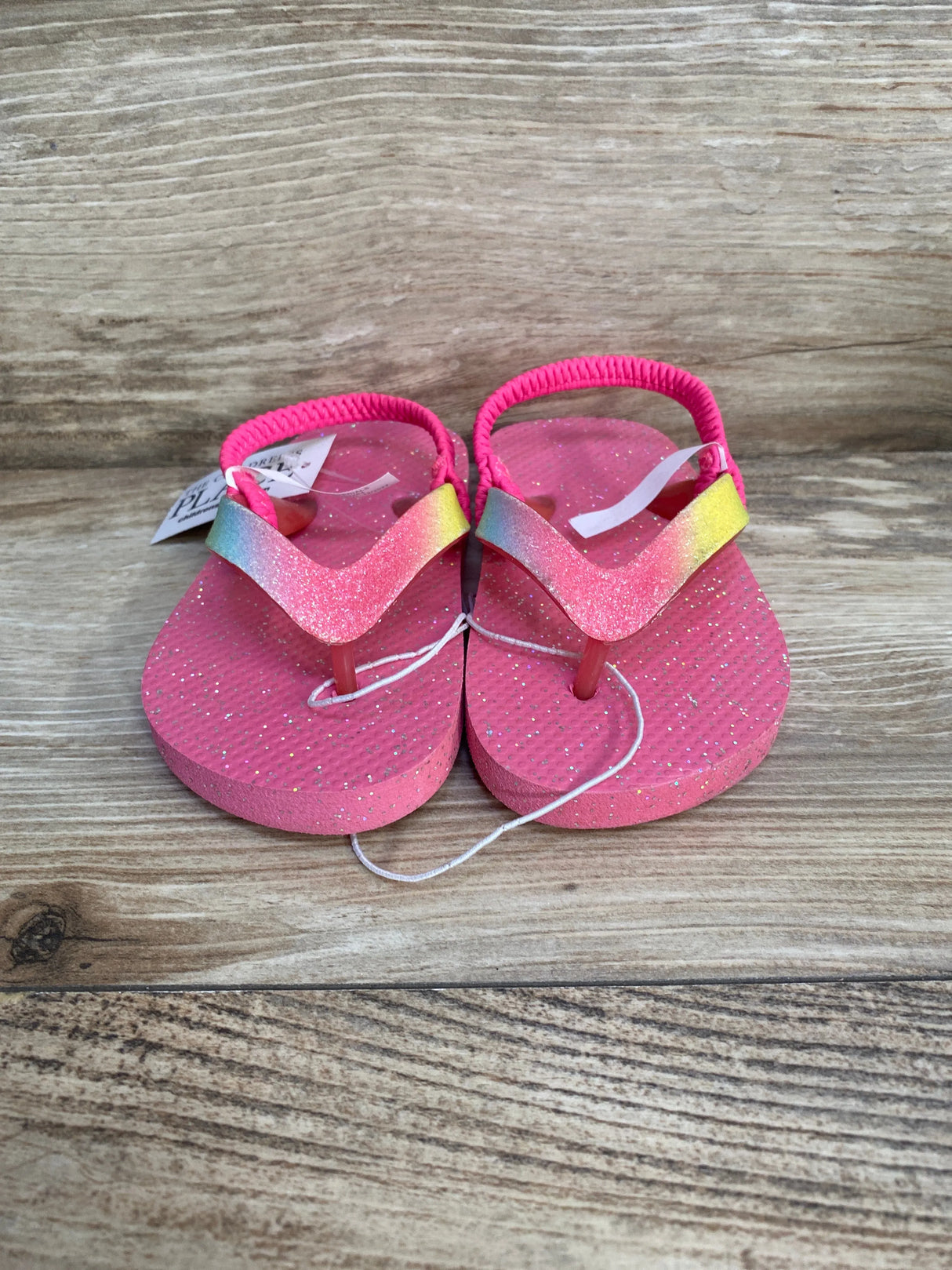 NEW Children's Place Pink Glitter Flip Flops sz 6-7c - Me n Mommy To Be