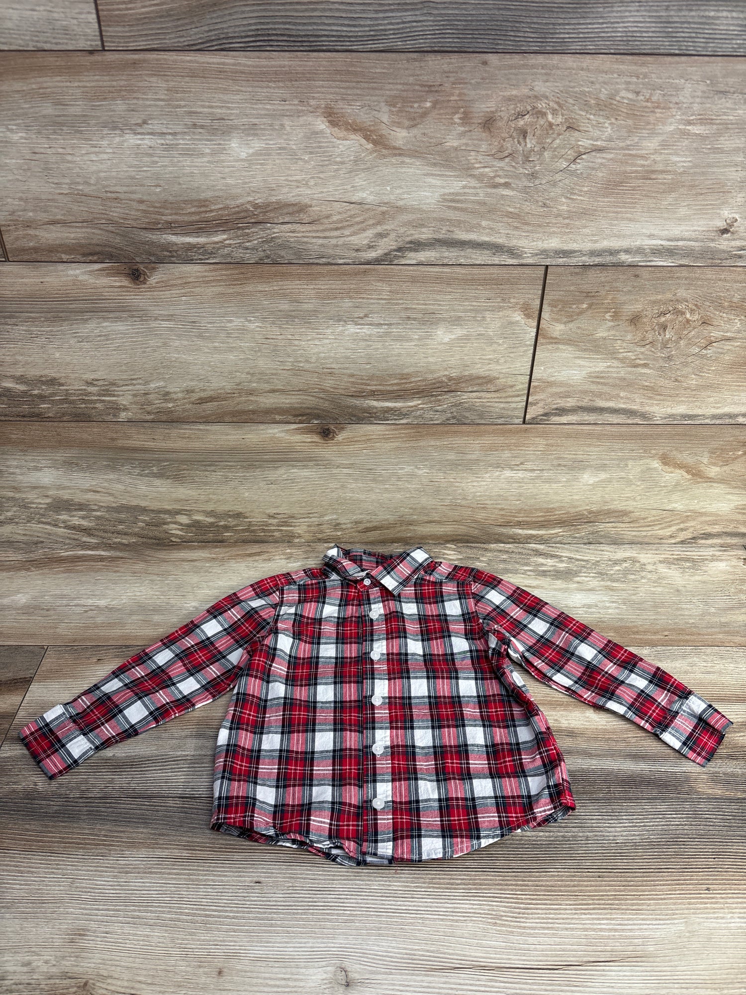 Old Navy Long Sleeve Plaid Flannel Red sz 3T