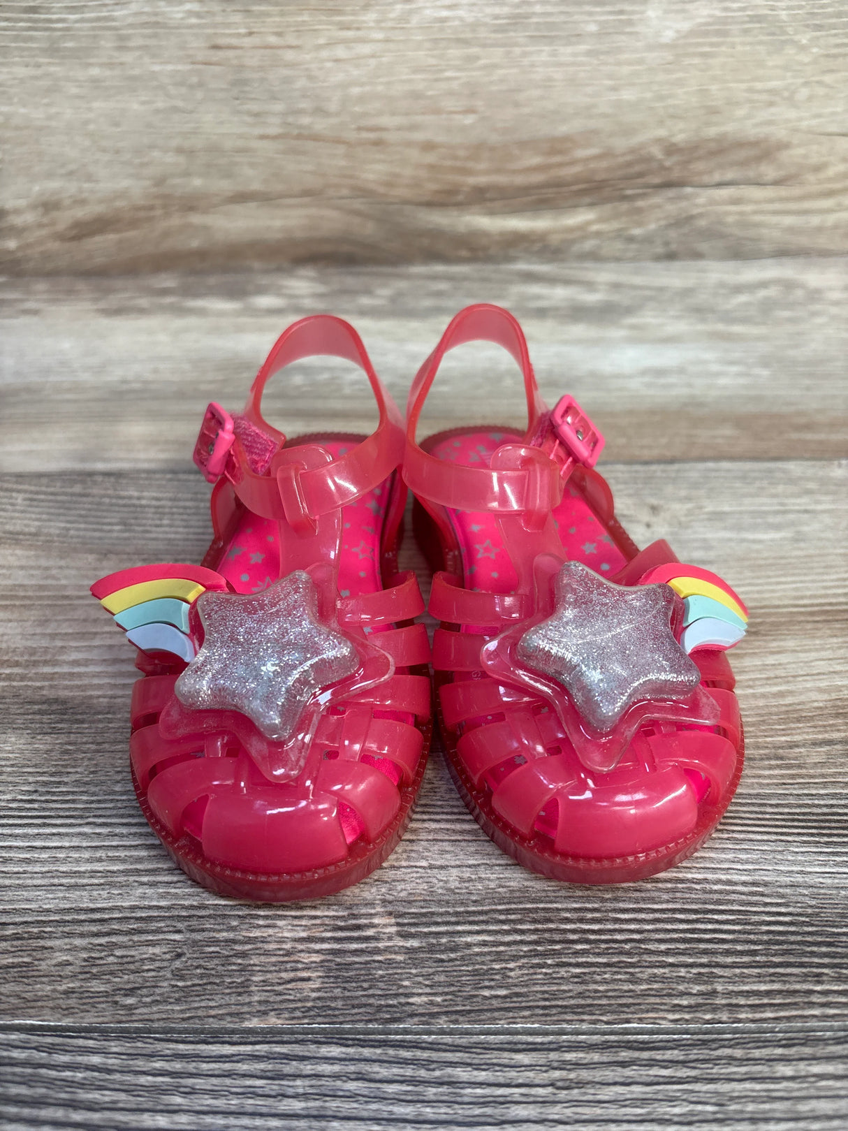 Mini Melissa Star Jelly Sandals Pink sz 8c - Me n Mommy To Be