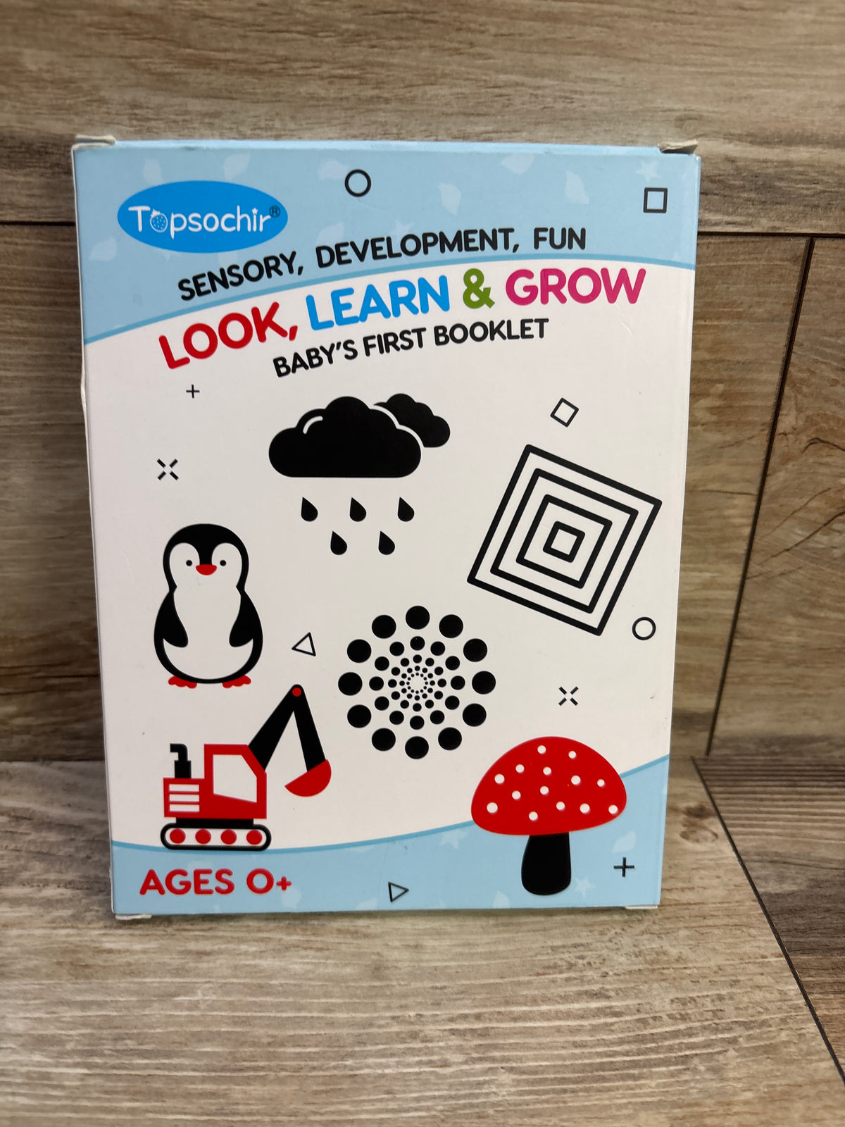 Topsochir Sensory, Development, Fun Look, Learn & Grow Baby's First Booklet