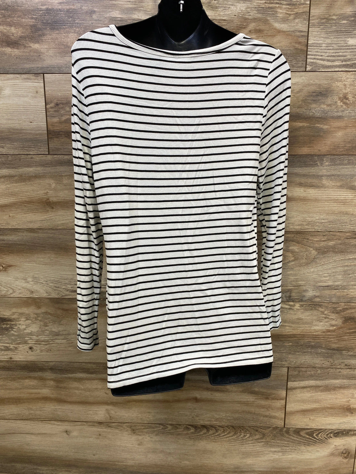Motherhood Striped Long Sleeve Maternity Shirt White sz XL