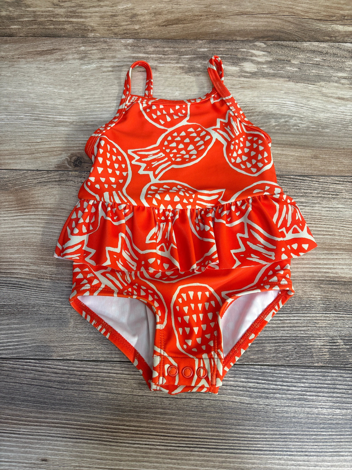 Carter's 1pc Pineapple Print Swimsuit Orange sz 9m - Me n Mommy To Be