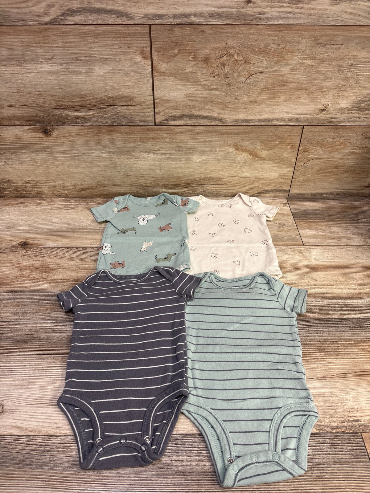 Carter's 4pk Bodysuit Set Green sz 3m