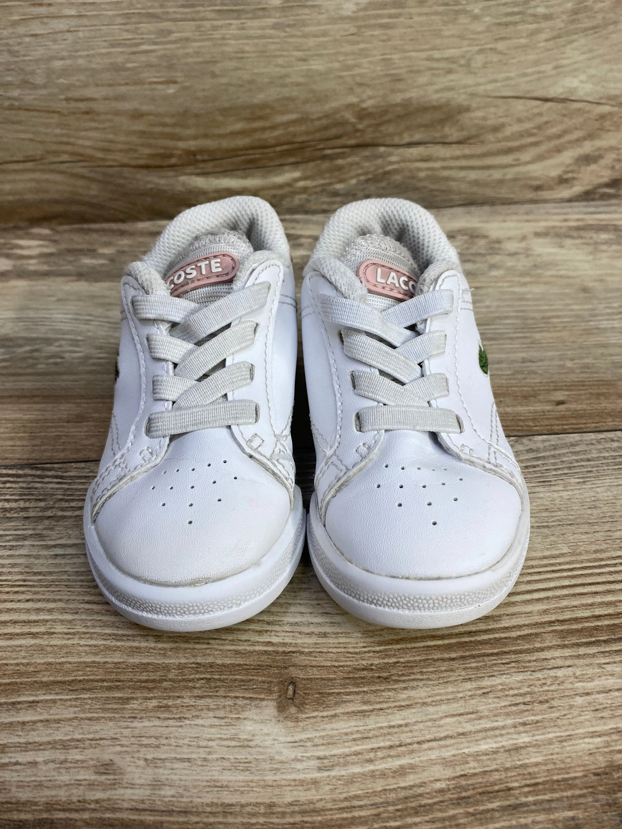 Lacoste Twin Serve Sneakers Pink and White sz 6c