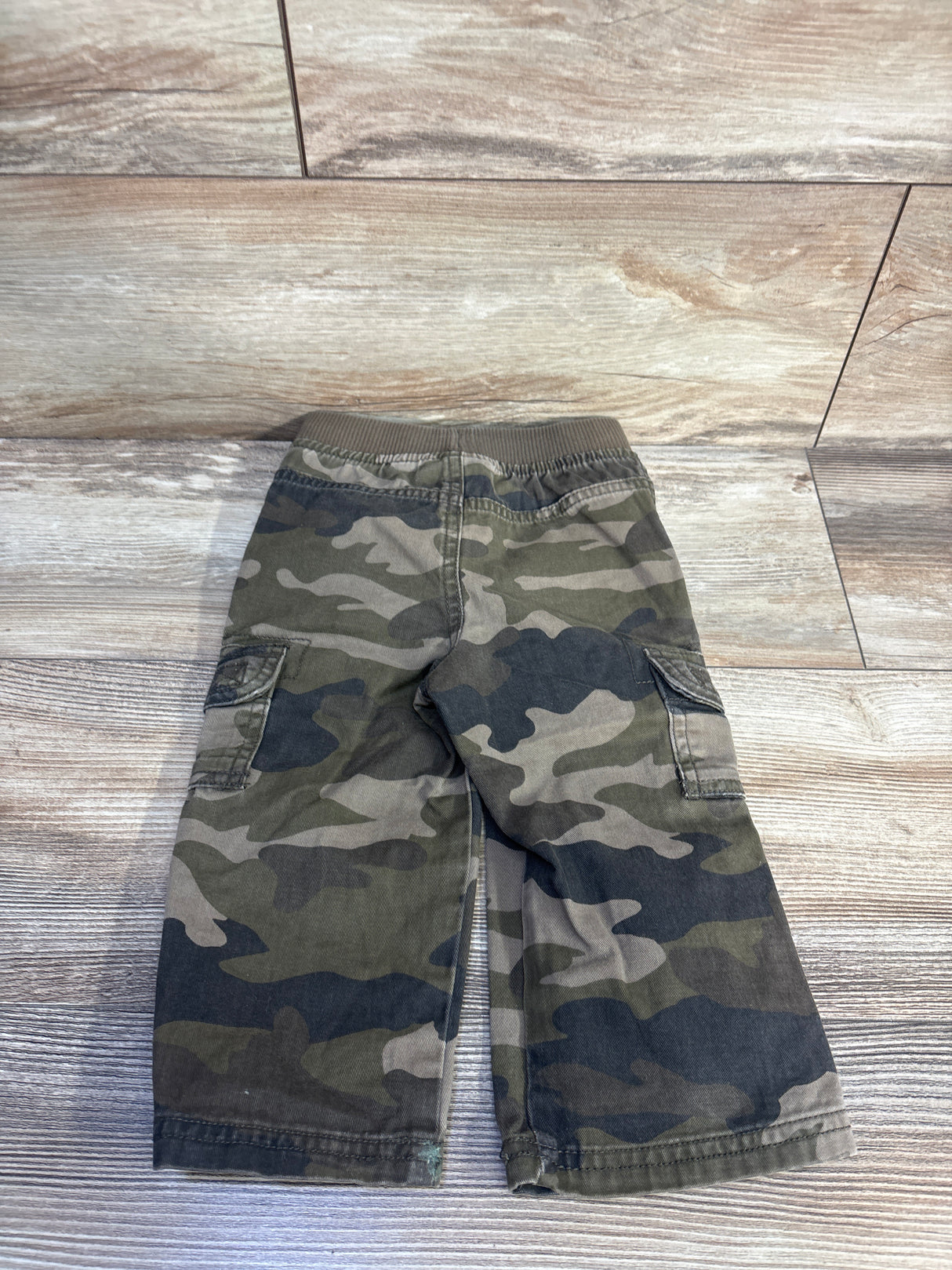 Children's Place Pull On Camo Cargo Pants Green sz 12-18m