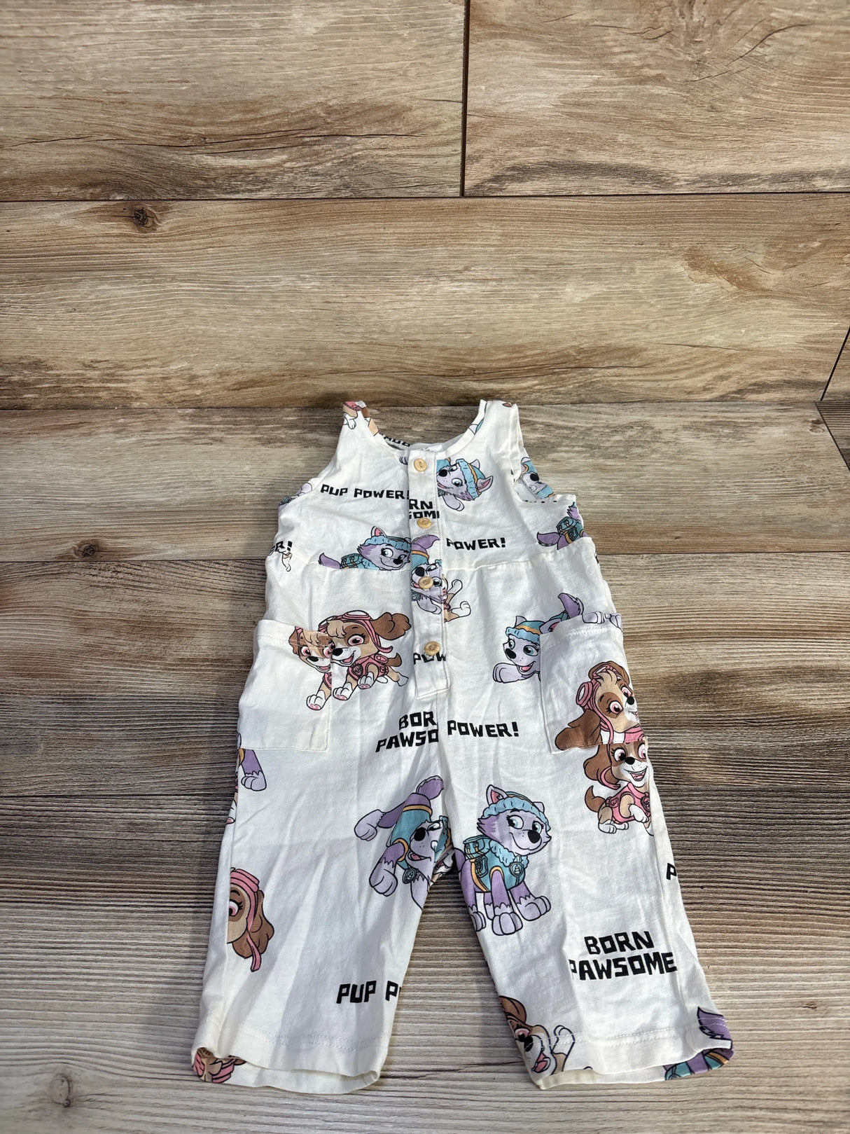 H&M Paw Patrol Button Romper White sz 6m
