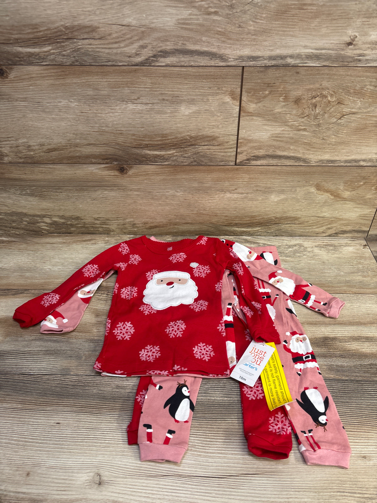 NEW Just One You 4pc Santa Pajama Set Red sz 18m