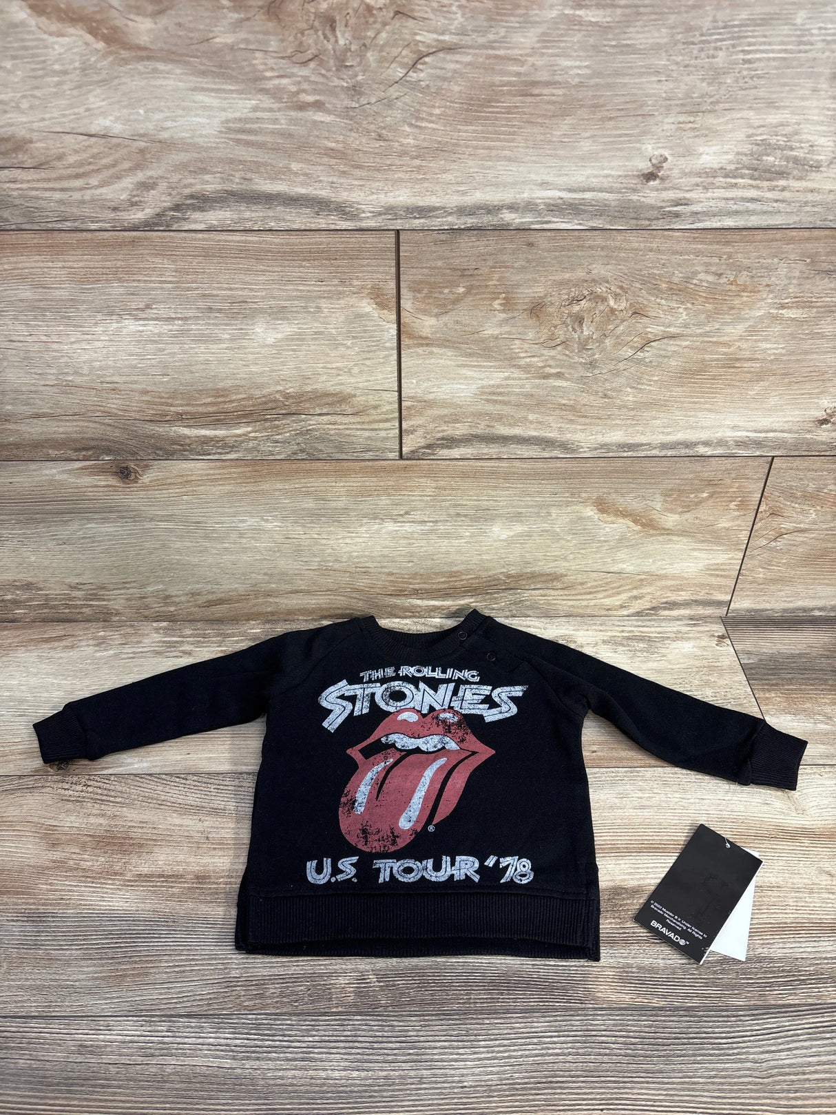 NEW The Rolling Stones Graphic Pull Over Sweater Black sz 12m