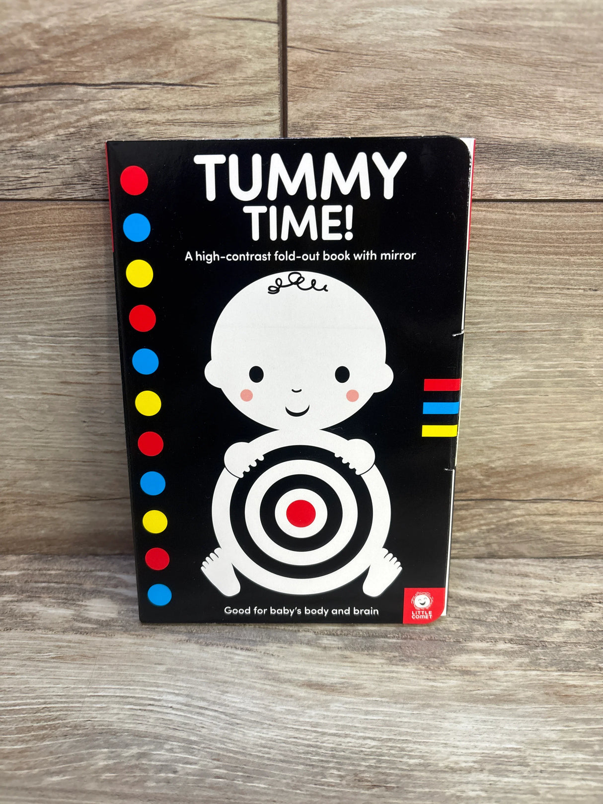 Tummy Time!: A High-Contrast Fold-Out Book with Mirror
