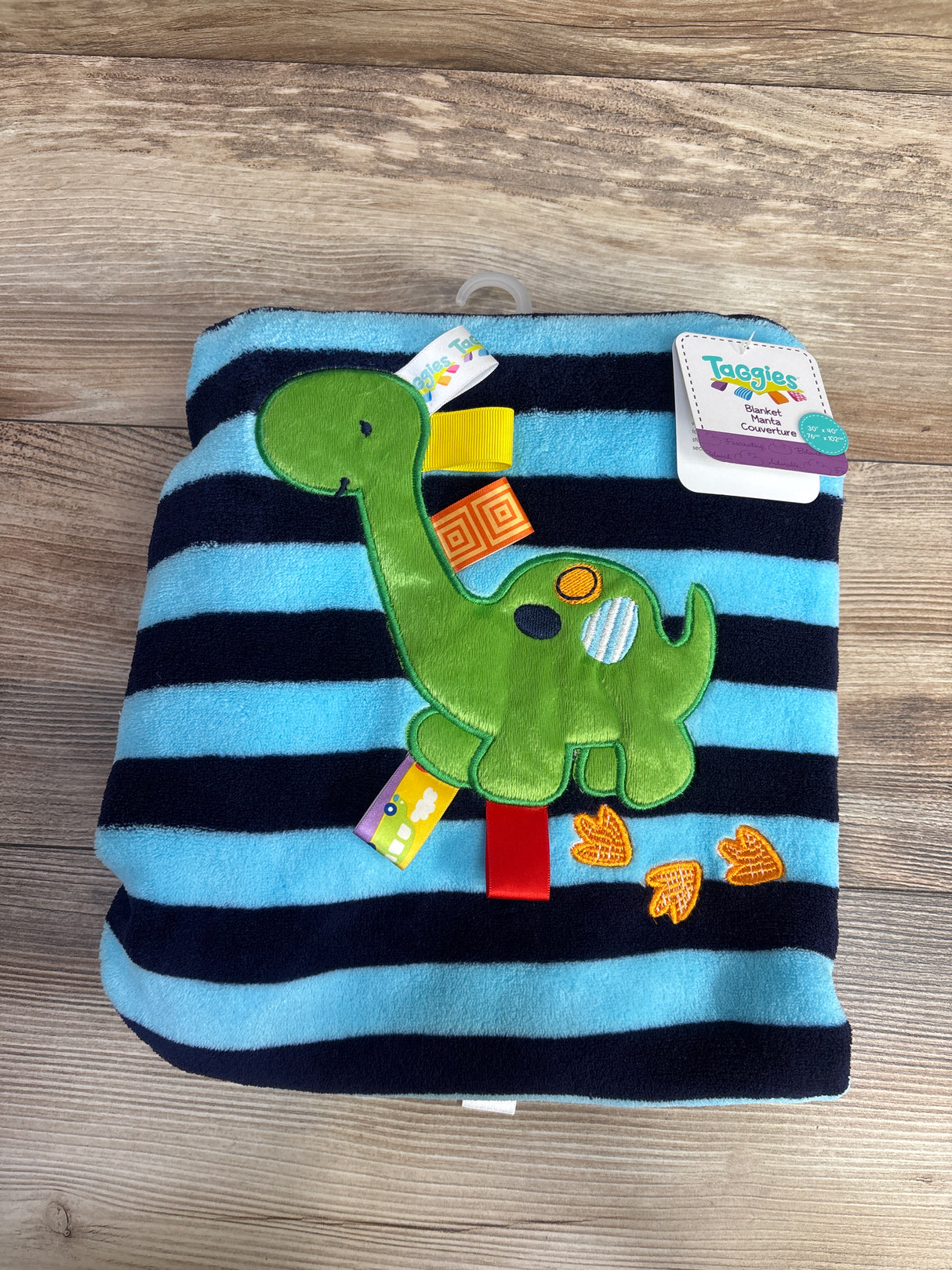 NEW Taggies Striped Plush Blanket