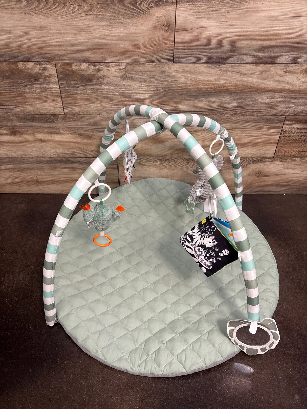 Blissful Diary Baby Play Gym Activity Mat in Sage Green
