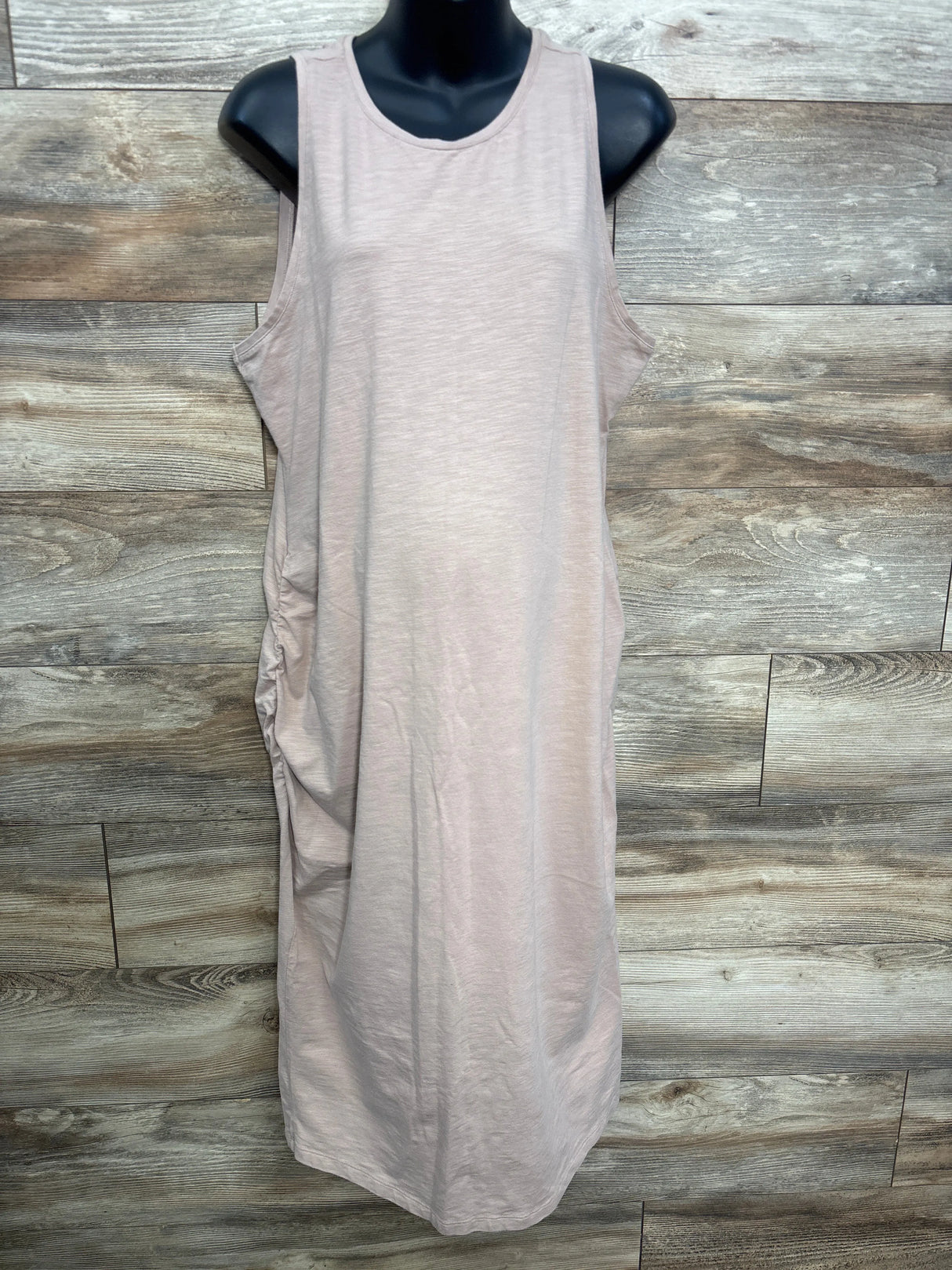 Old Navy Maternity Ruched Bodycon Dress Beige sz XL