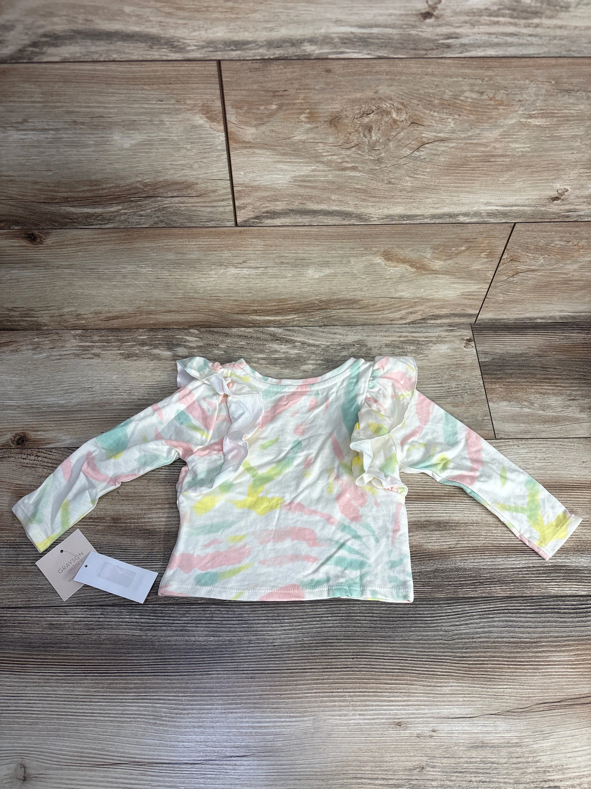 NEW Grayson Mini Tie-Dye Ruffle Top sz 18m