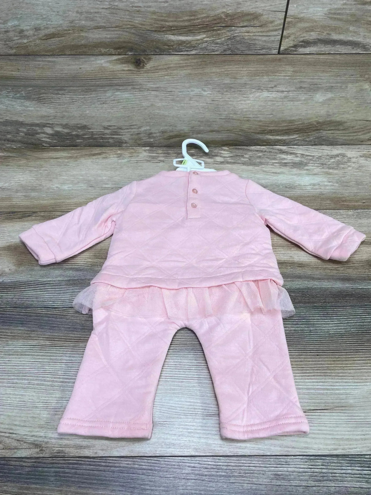 NEW First Impressions 2pc Quilted Sweatshirt & Pants Set Pink sz 0-3m - Me n Mommy To Be