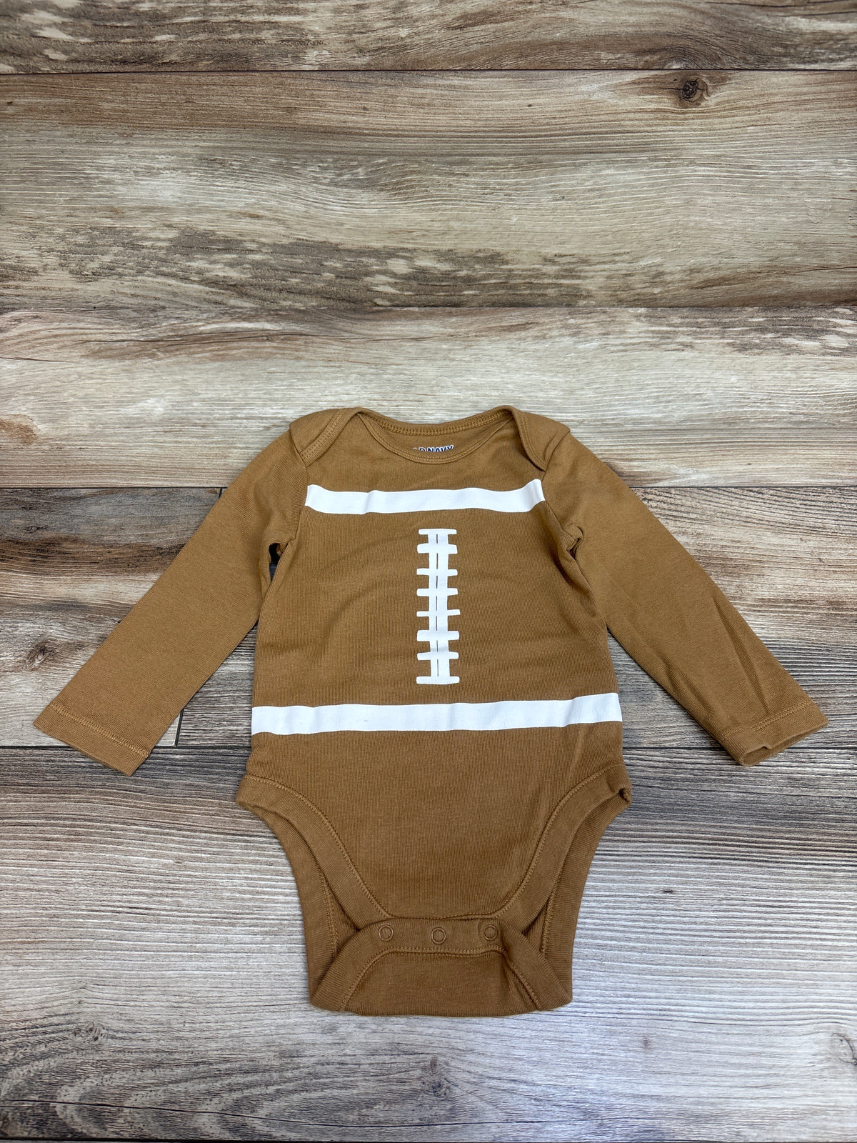 Old Navy Football Bodysuit Brown sz 6-12m