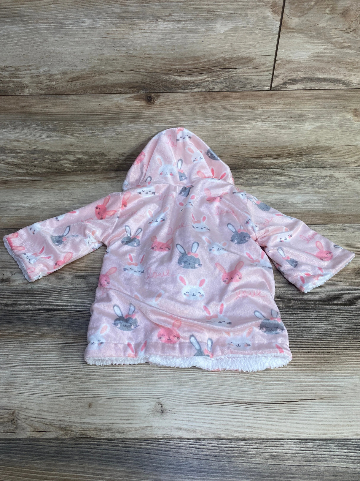 Bunny Hooded Robe Pink sz 0-9m - Me n Mommy To Be