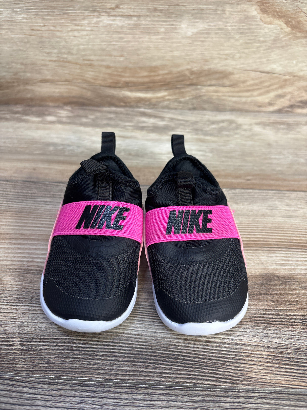 Nike Flex Runner 4 TD 'Black Laser Fuchsia' Sneakers sz 5c