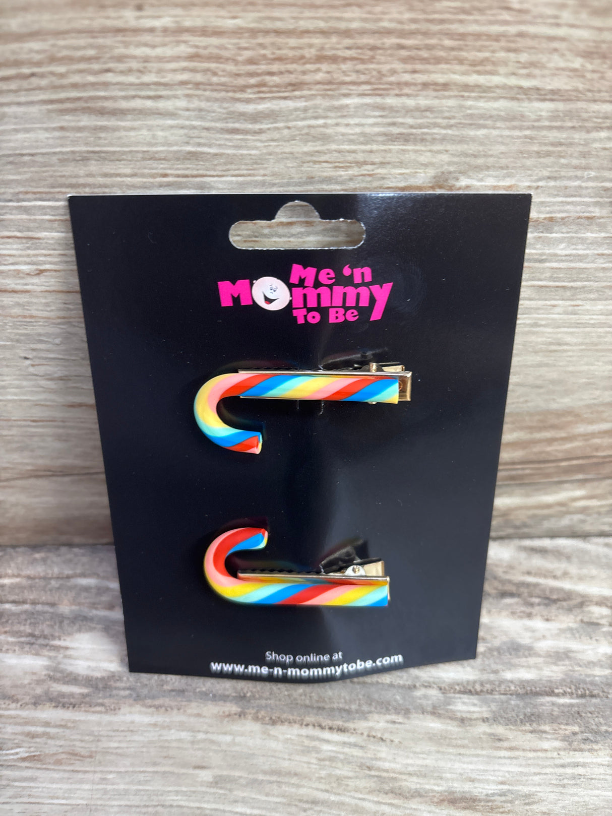 NEW Rainbow Candy Cane Hair Bow 2pk