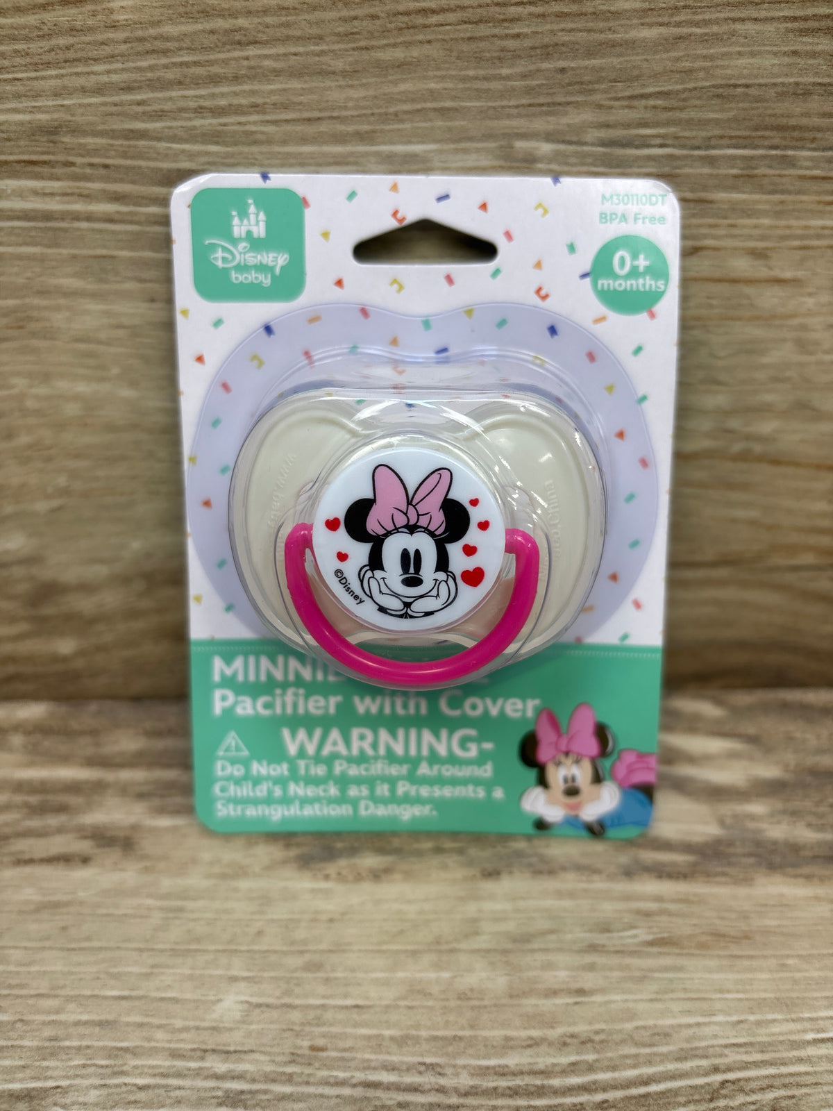 NEW Disney Baby Minnie Mouse Pacifier with Cover