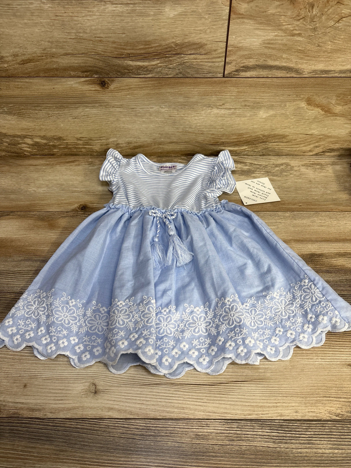 NEW Blueberi Boulevard Striped Dress Blue sz 24m - Me n Mommy To Be