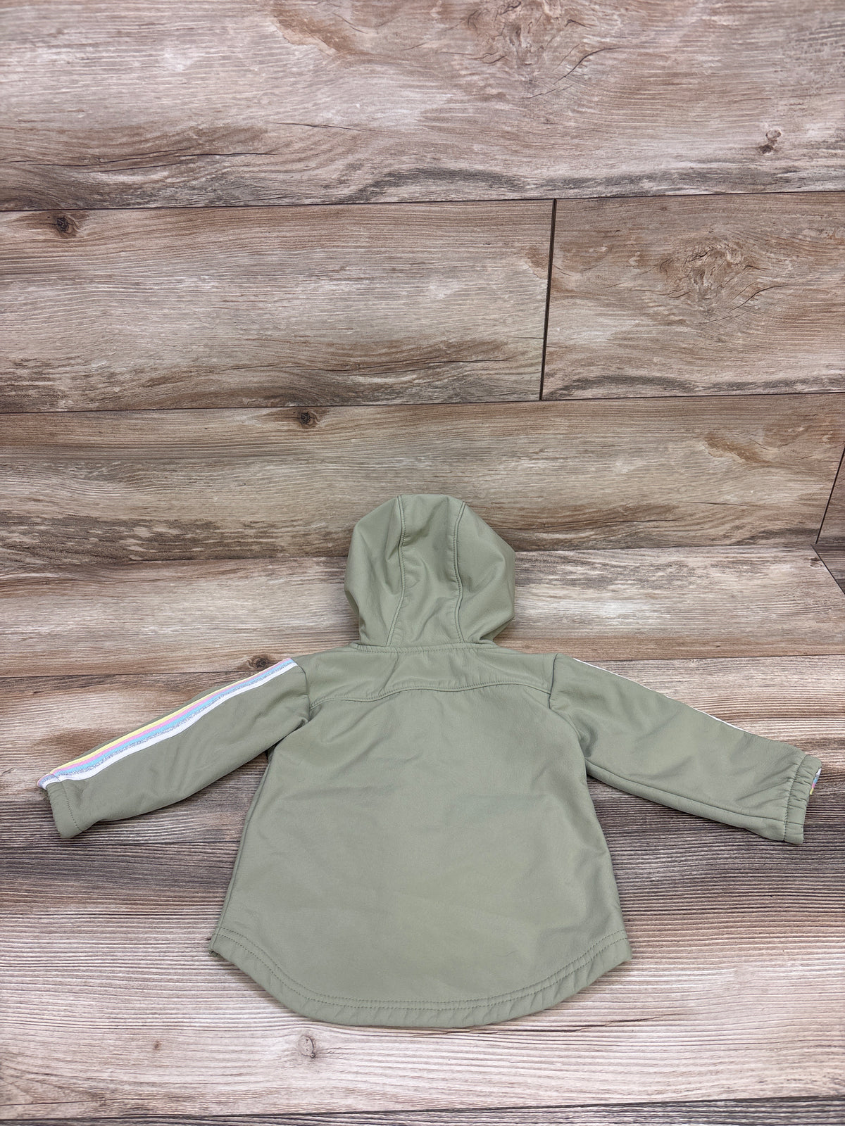 Penelope Mack Fleece Lined Waterproof Jacket Green sz 12m