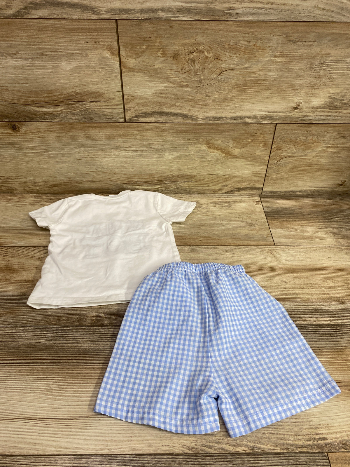 mgoYE 2pc Birthday Boy Shirt & Shorts Set White sz 12-18m