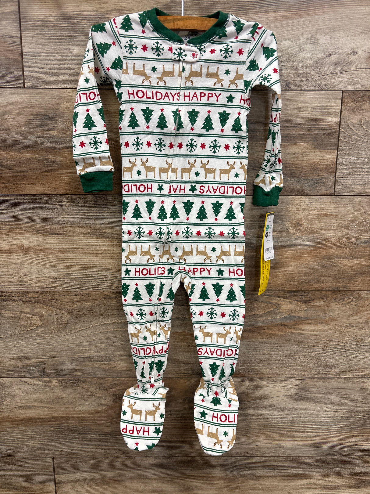 NEW Carter's Happy Holiday's Sleeper White sz 24m
