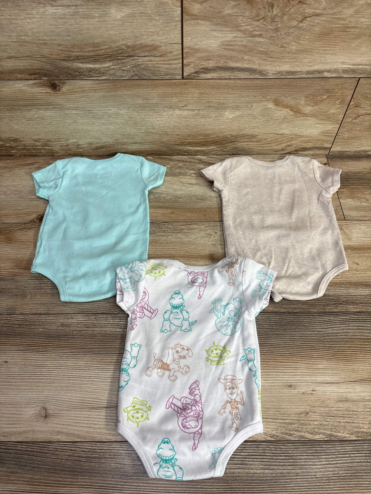 Disney Baby 3pk Toy Story Bodysuit Set Mint sz 3-6m