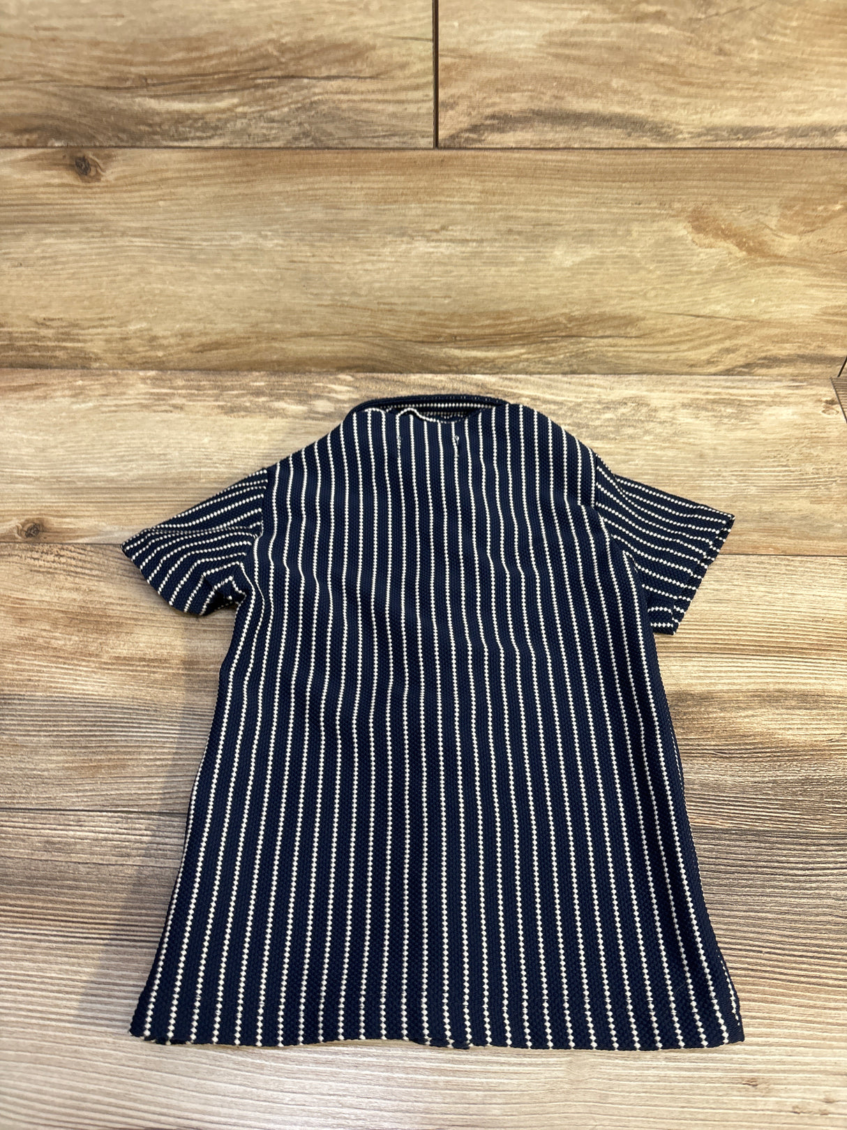 Distortion Striped Button-Up Shirt Navy sz 3T