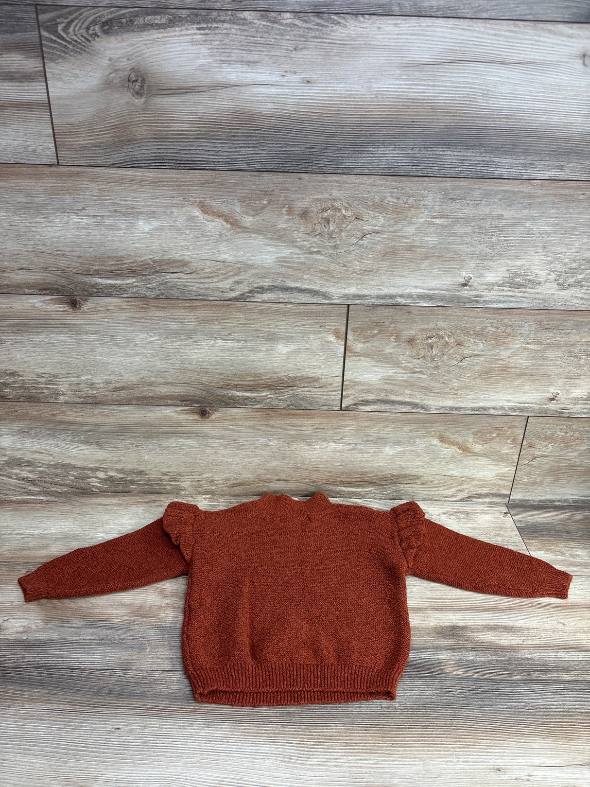 Old Navy Mock-Neck Ruffle-Trim Cable-Knit Sweater in Copper Dust sz 4T