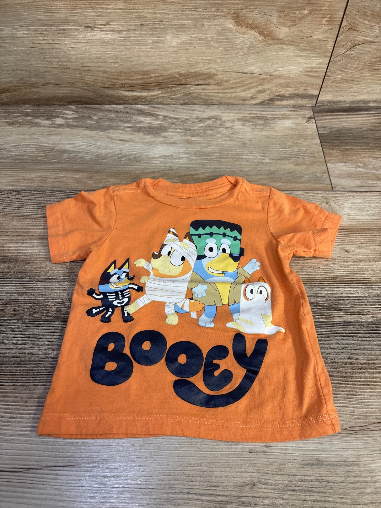 Bluey Booey Halloween Shirt Orange sz 18m