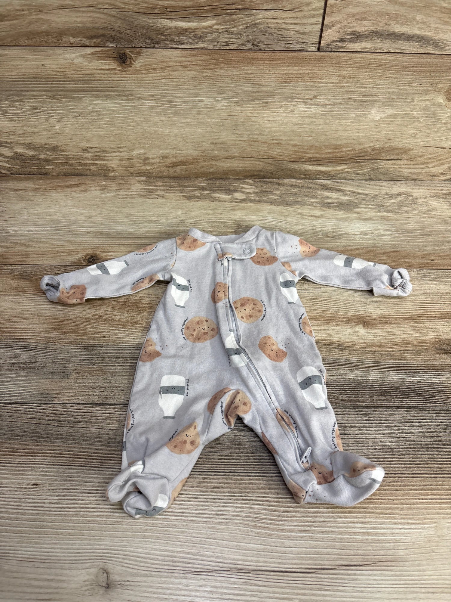 Carter's Milk & Cookies Sleeper Grey sz Preemie