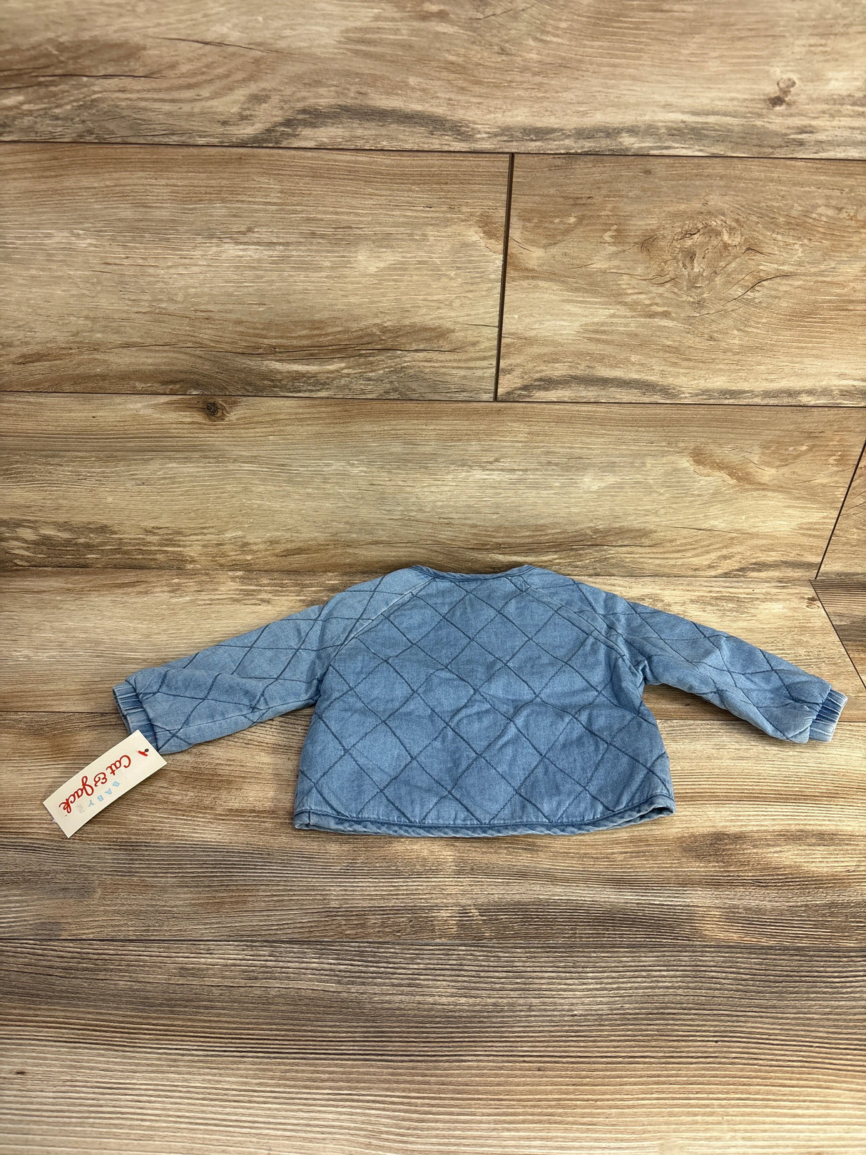 NEW Cat & Jack Chambray Quilted Jacket Blue sz 6-9m