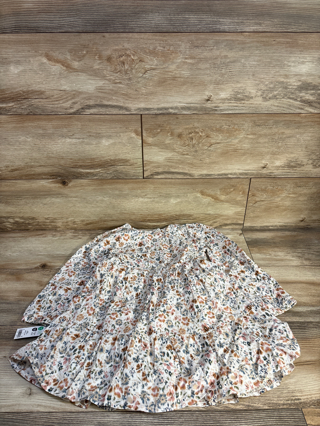 NEW OshKosh Long Sleeve Floral Dress Beige sz 5T