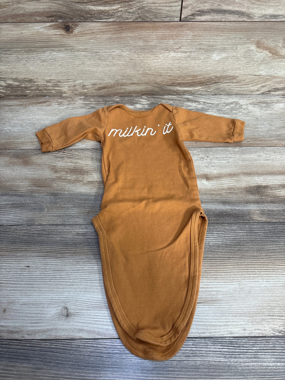 Bitsy "Milkin' It" Knotted Gown Bronze sz Newborn