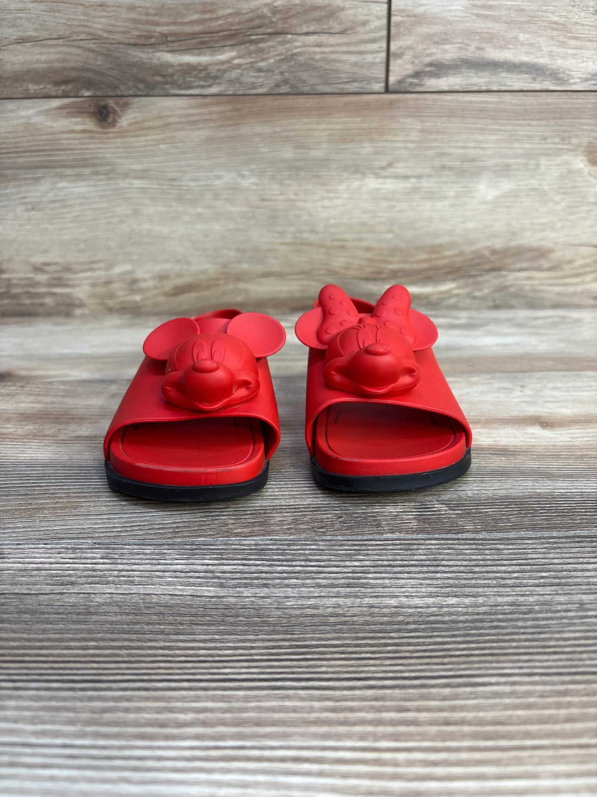 Mini Melissa x Disney Mickey & Minnie Beach Slide Sandals Red sz 9c - Me n Mommy To Be