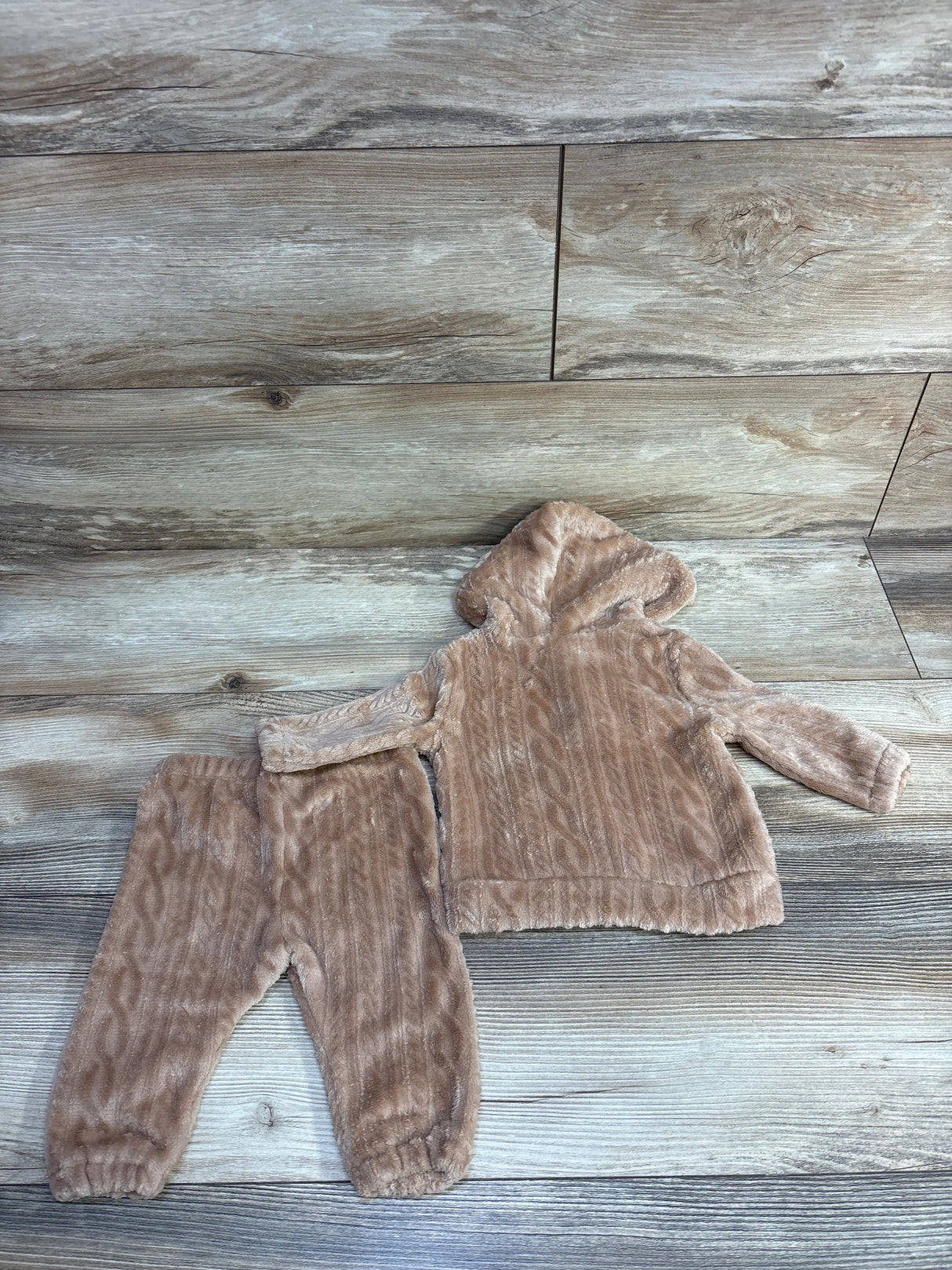 Laughing Llama 2pc Faux Fur Set Tan sz 3m